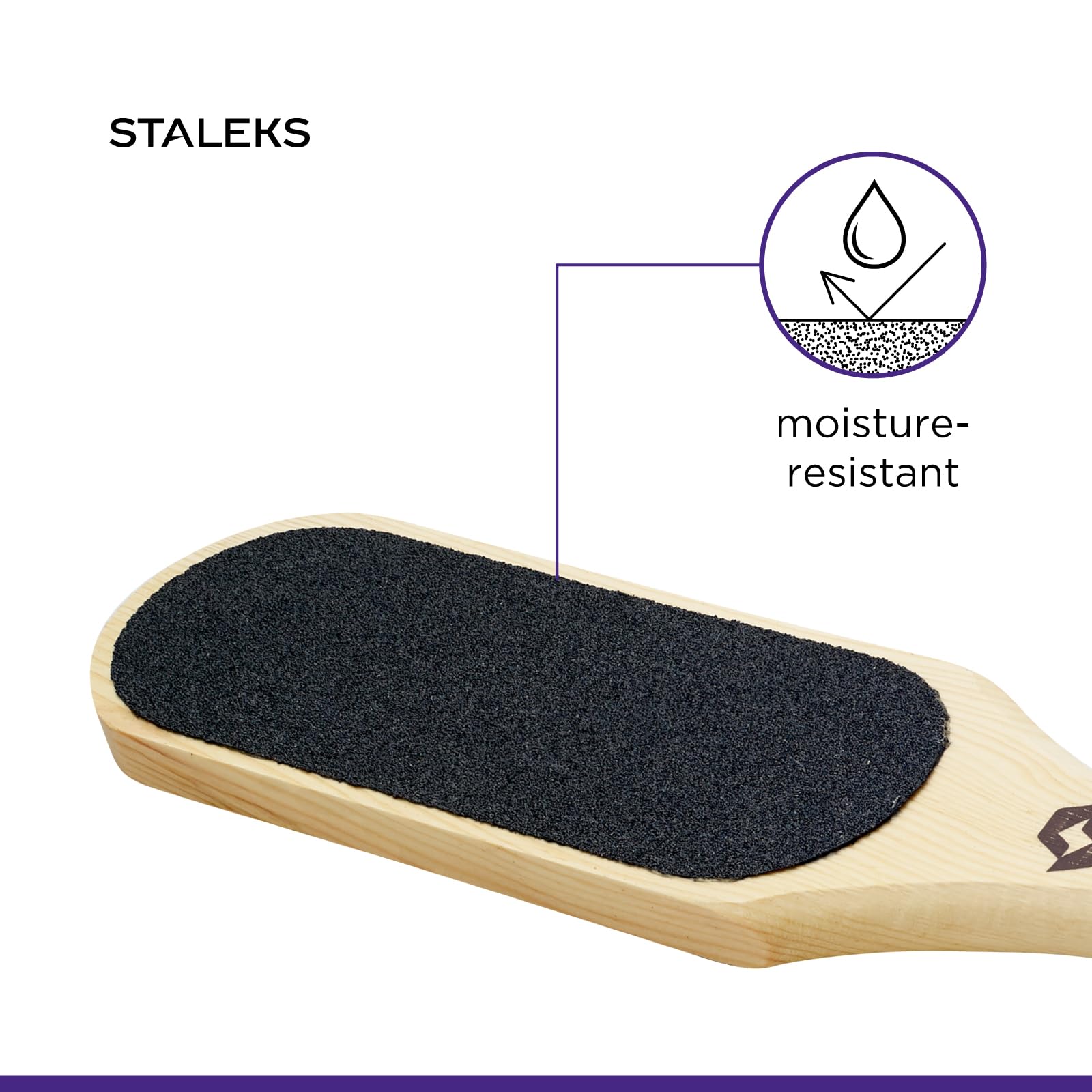 STALEKS Beauty & Care 10 Type 1 Wooden Foot File (100/180 Grit) – Straight Natural Alder Pedicure Tool for Smoothing & Polishing Rough Skin - Image 5