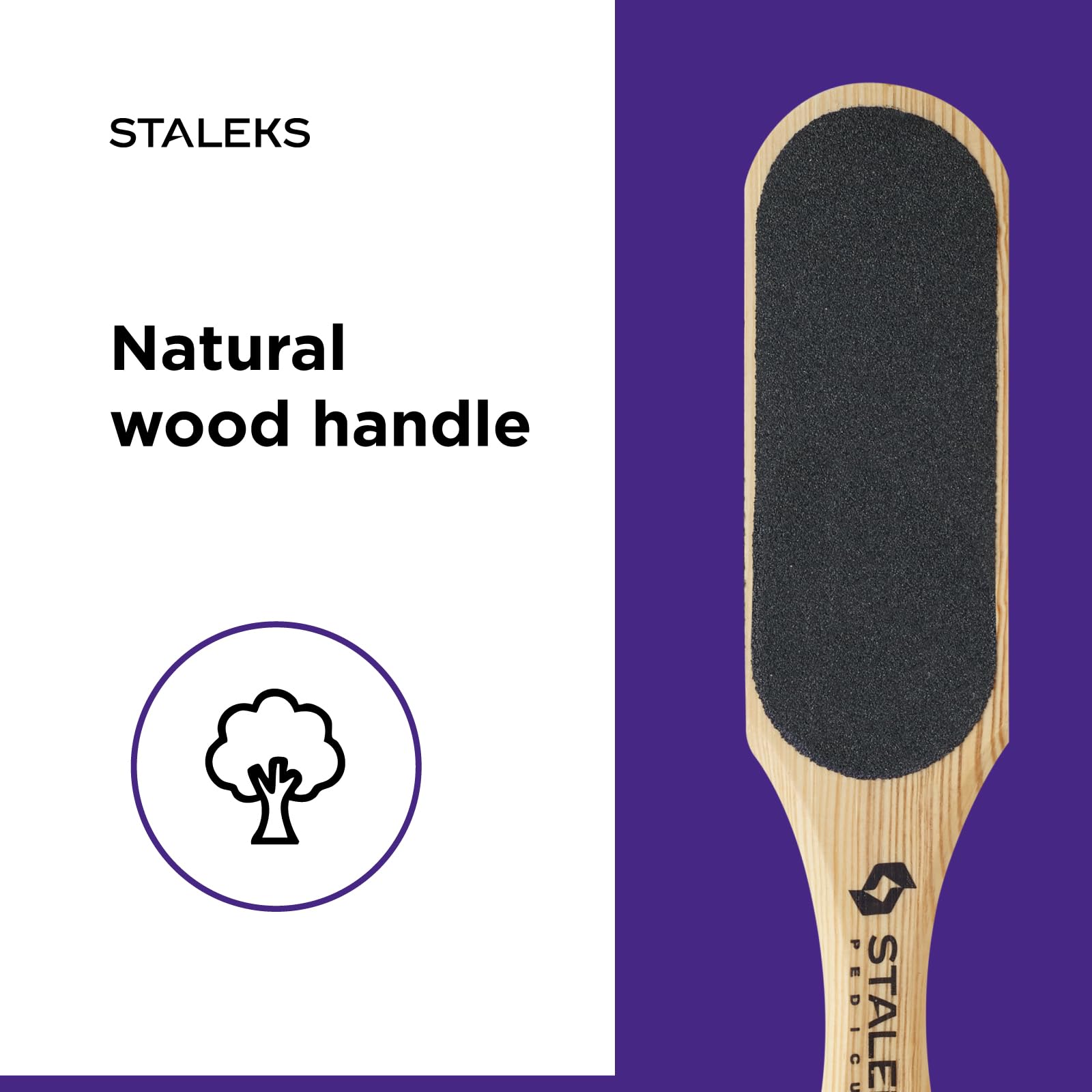 STALEKS Beauty & Care 10 Type 1 Wooden Foot File (100/180 Grit) – Straight Natural Alder Pedicure Tool for Smoothing & Polishing Rough Skin - Image 6