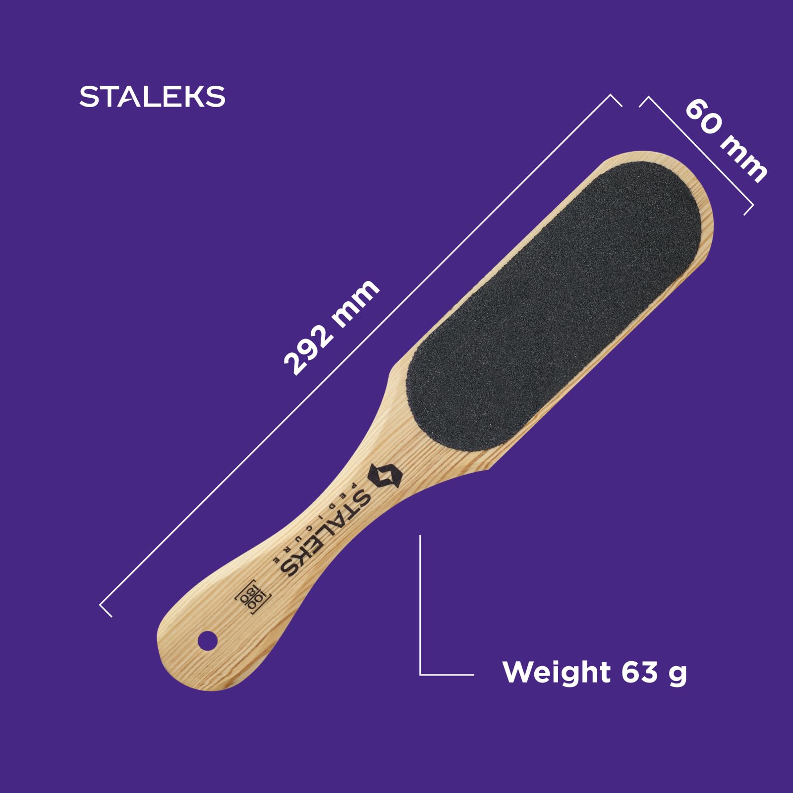 STALEKS Beauty & Care 10 Type 1 Wooden Foot File (100/180 Grit) – Straight Natural Alder Pedicure Tool for Smoothing & Polishing Rough Skin - Image 7