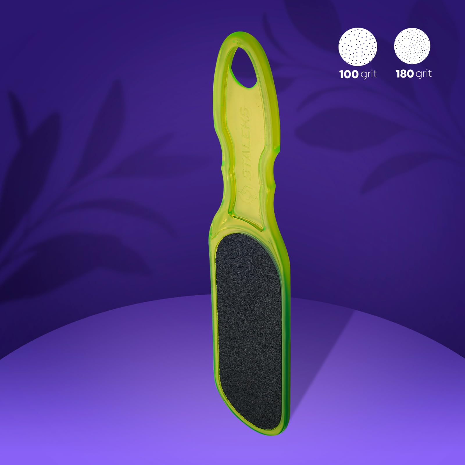 STALEKS Classic 10 Type 1 Plastic Foot File (100/180 Grit) – Ergonomic Double-Sided Pedicure Tool for Smoothing & Polishing Rough Skin - Image 3