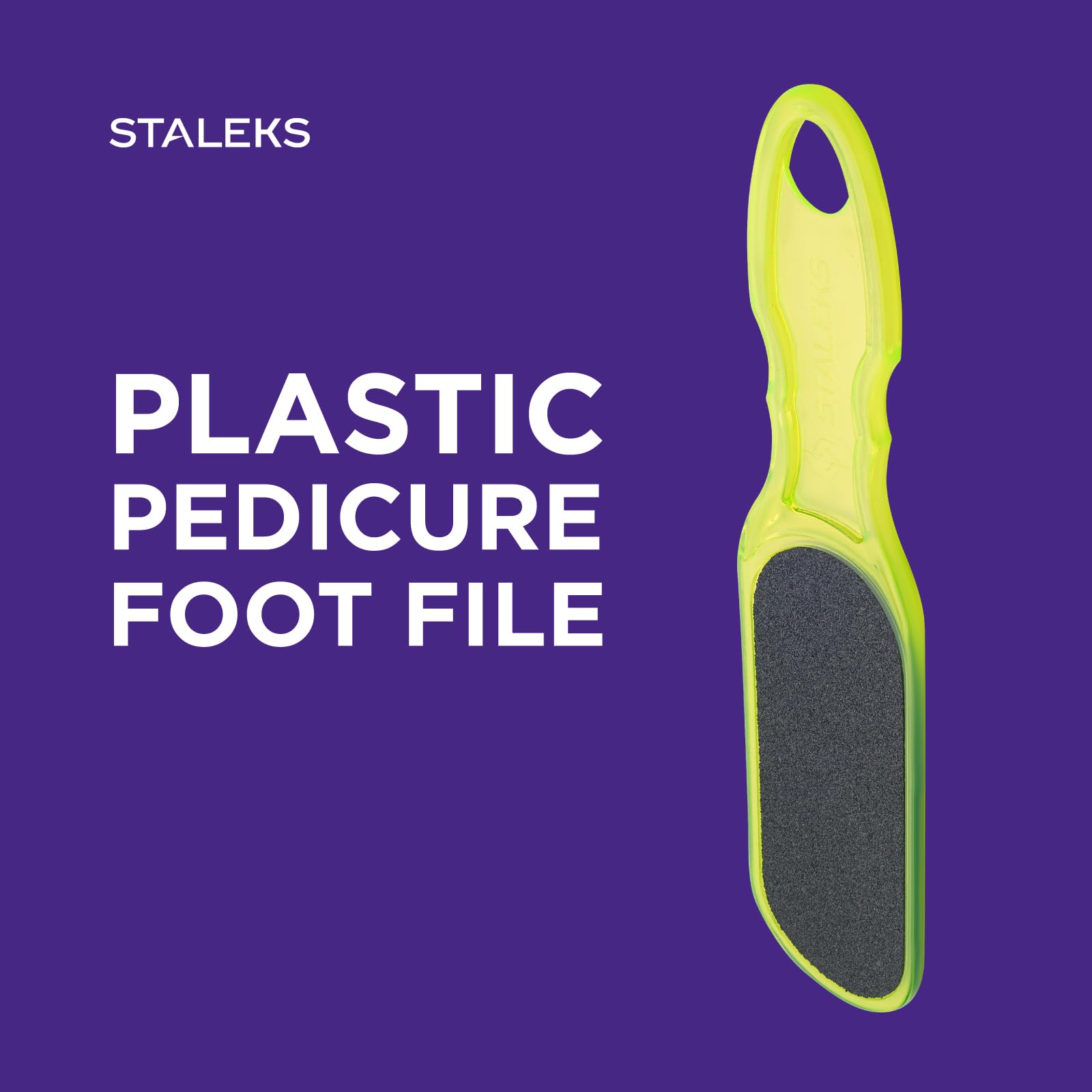 STALEKS Classic 10 Type 1 Plastic Foot File (100/180 Grit) – Ergonomic Double-Sided Pedicure Tool for Smoothing & Polishing Rough Skin - Image 4