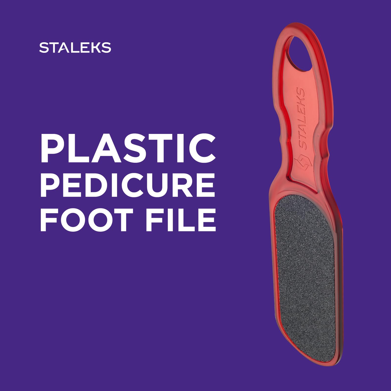 STALEKS Classic 10 Type 3 Plastic Foot File (60/80 Grit) – Ergonomic Double-Sided Pedicure Tool for Hard Corns & Severely Roughened Skin - Image 4