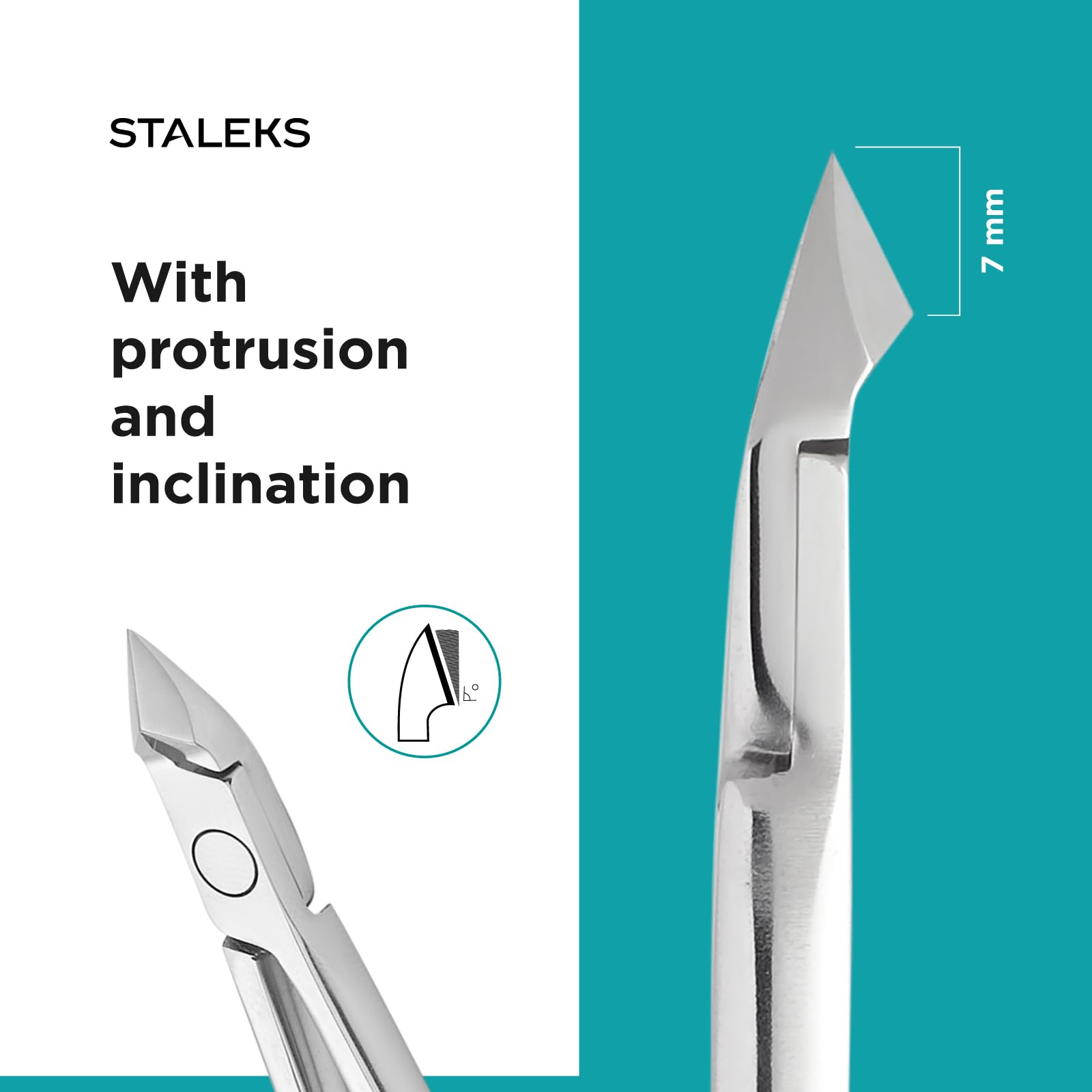 Staleks PODO 10 Podology Scissors-Style Nippers – 7 mm Blades with Heel – Beveled Straight Tips – Ideal for Corns, Calluses, and Cuticle Processing - Image 6
