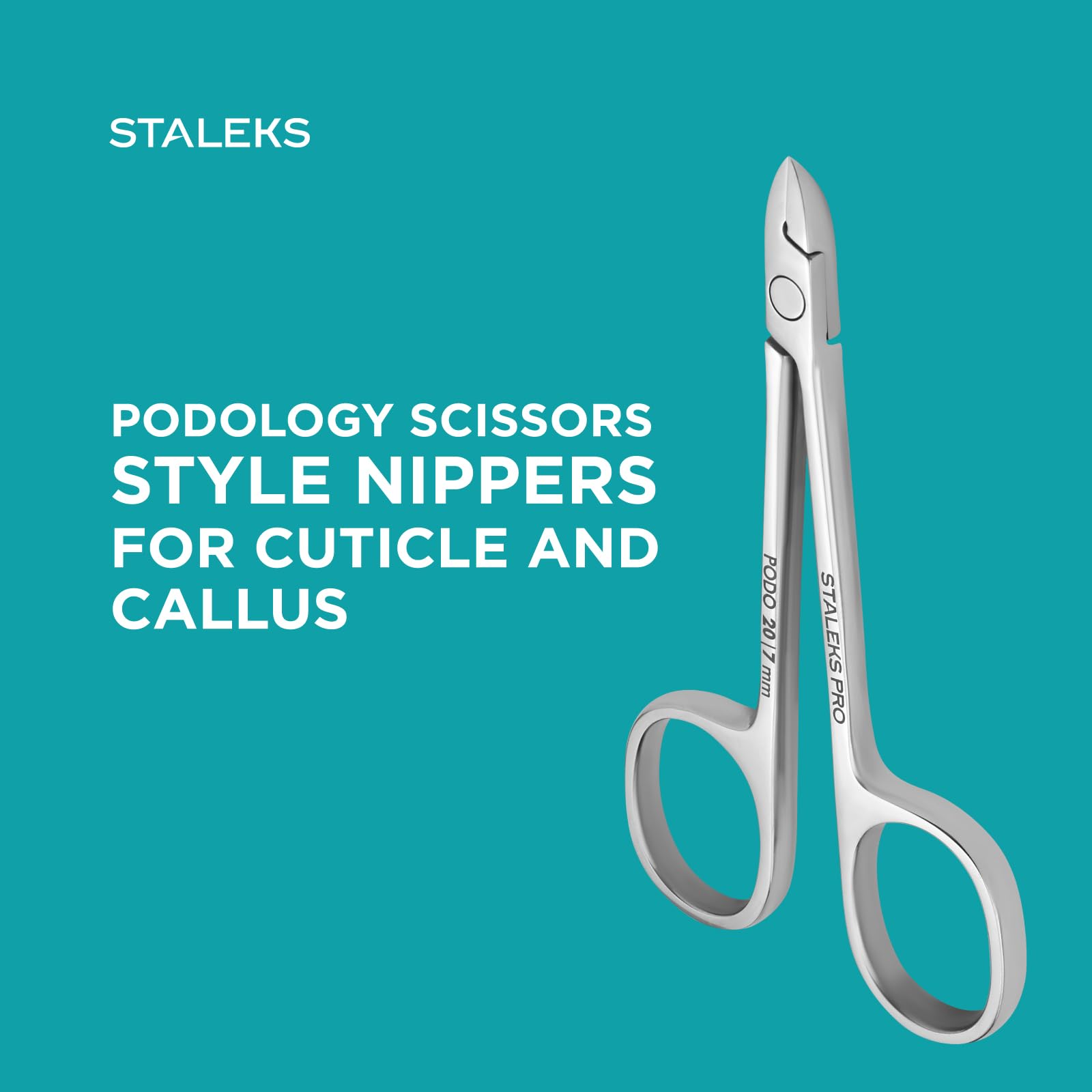 Staleks Podo 20 Podology Scissors-Style Nippers – 7 mm Straight Blades Without Heel – Designed for Corn and Cuticle Work - Image 4