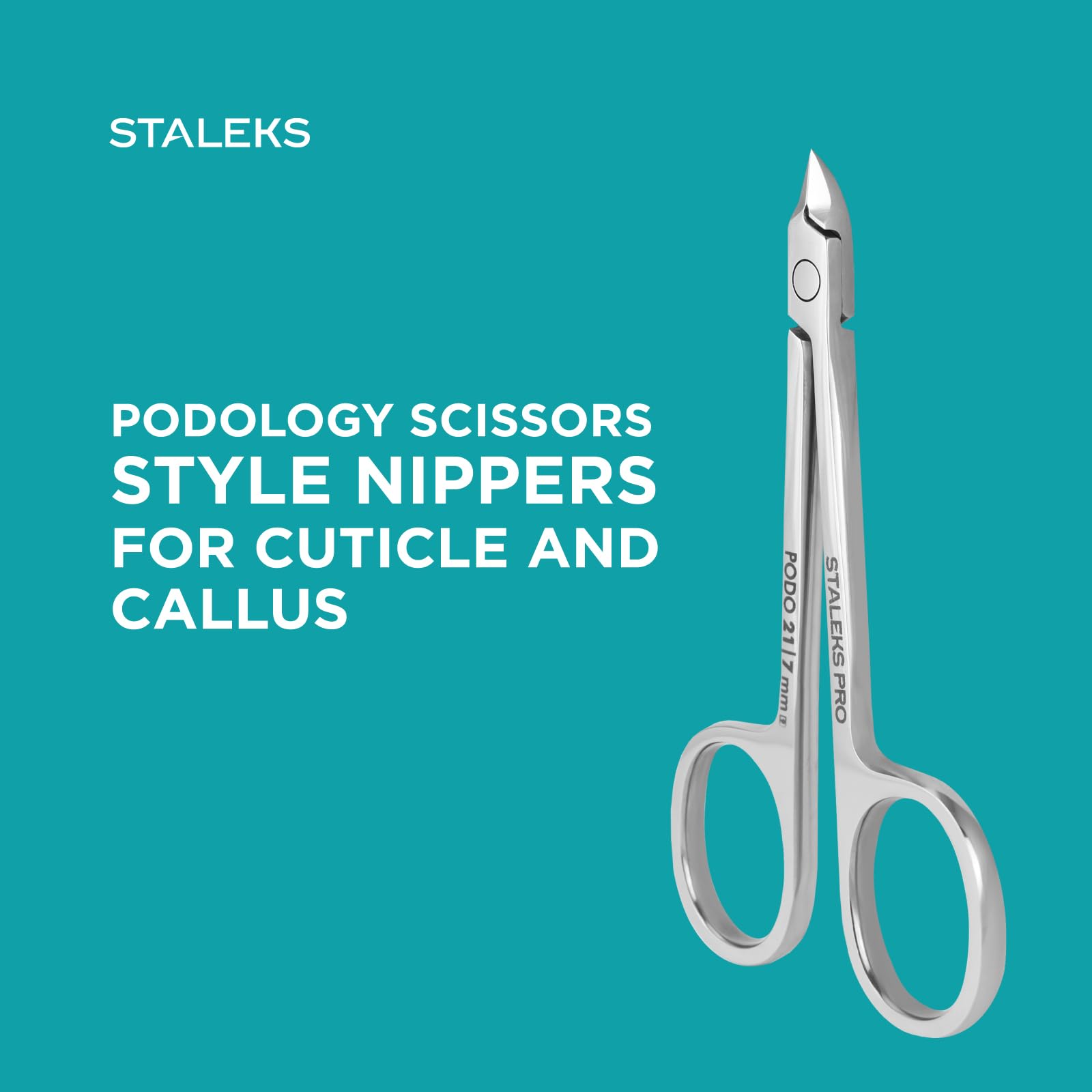 Staleks PODO 21 Podology Scissors-Style Nippers – 7 mm Beveled Straight Blades Without Heel – Enhanced View for Foot Care Work - Image 4