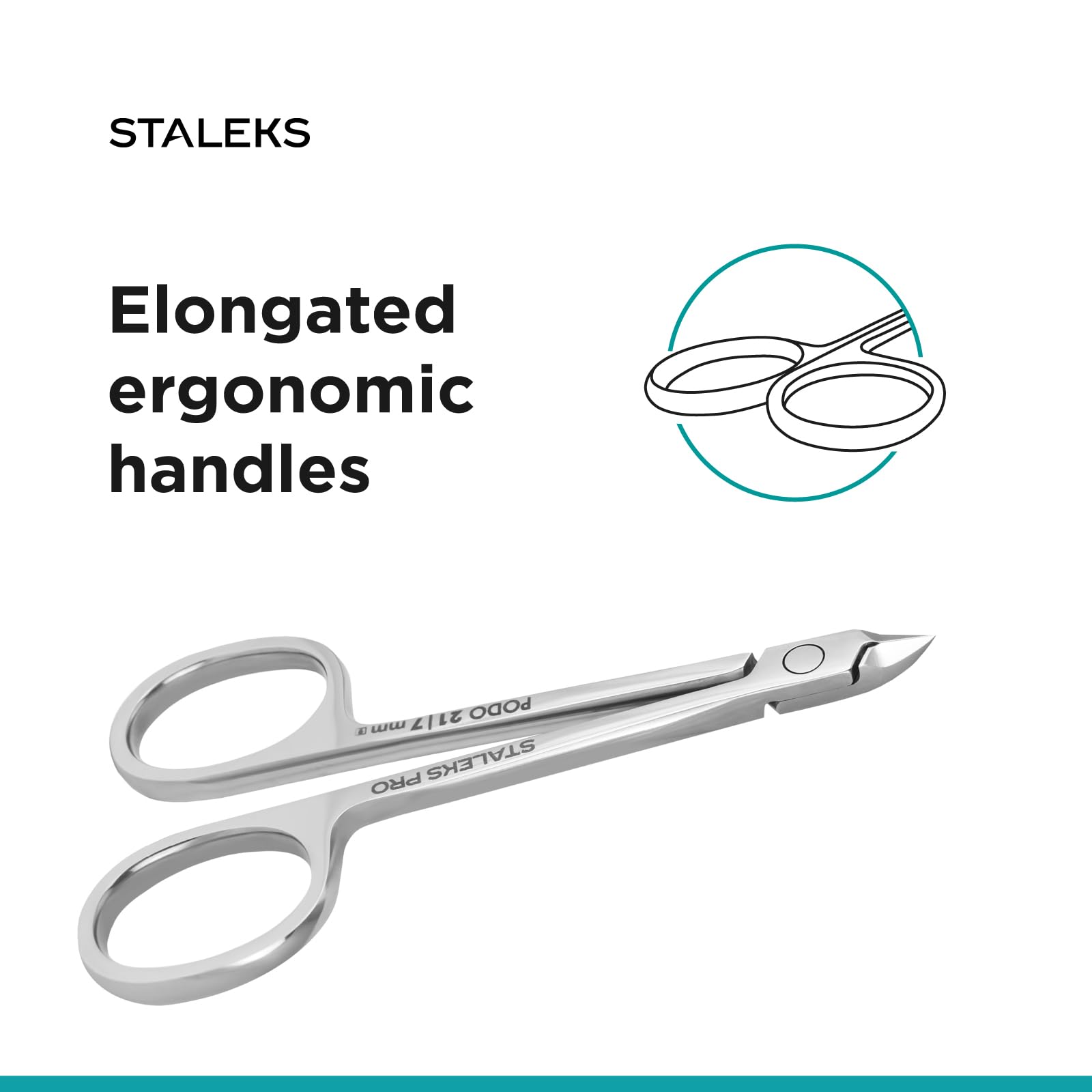 Staleks PODO 21 Podology Scissors-Style Nippers – 7 mm Beveled Straight Blades Without Heel – Enhanced View for Foot Care Work - Image 5