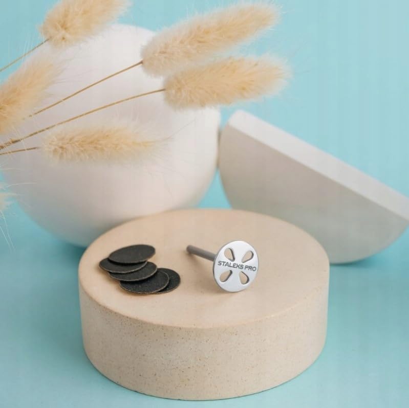 STALEKS PRO Expert 10 Disposable White Abrasives for Foot File (80 Grit, 30 Pcs) – Replaceable Abrasive Files for MBE-10 Base Pedicure - Image 6