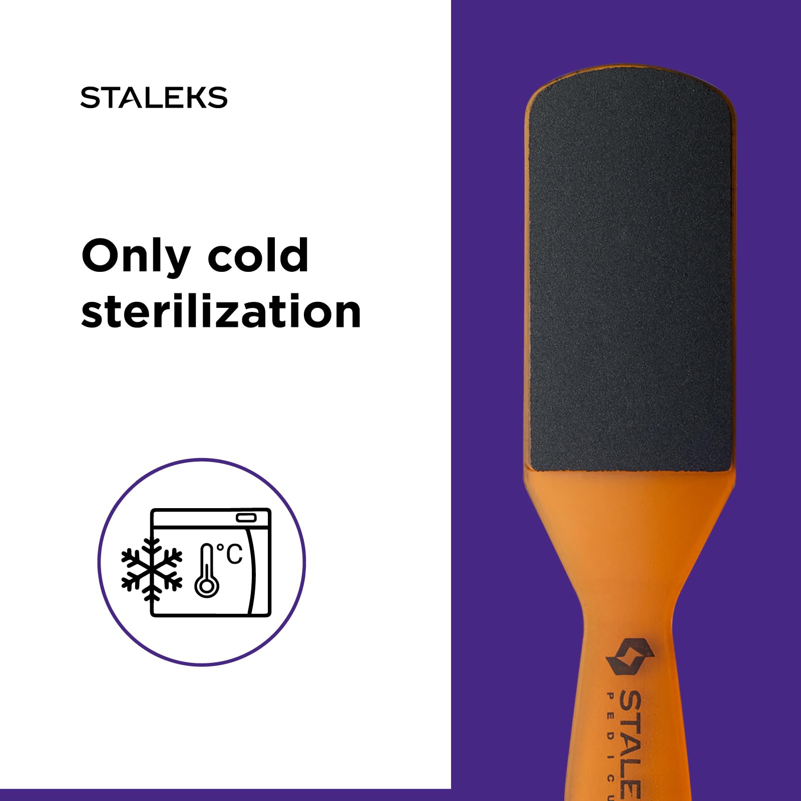 STALEKS PRO Expert 10 Type 3 Plastic Foot File (100/180 Grit) – Ergonomic Double-Sided Pedicure Tool for Medium Roughness & Skin Polishing - Image 6