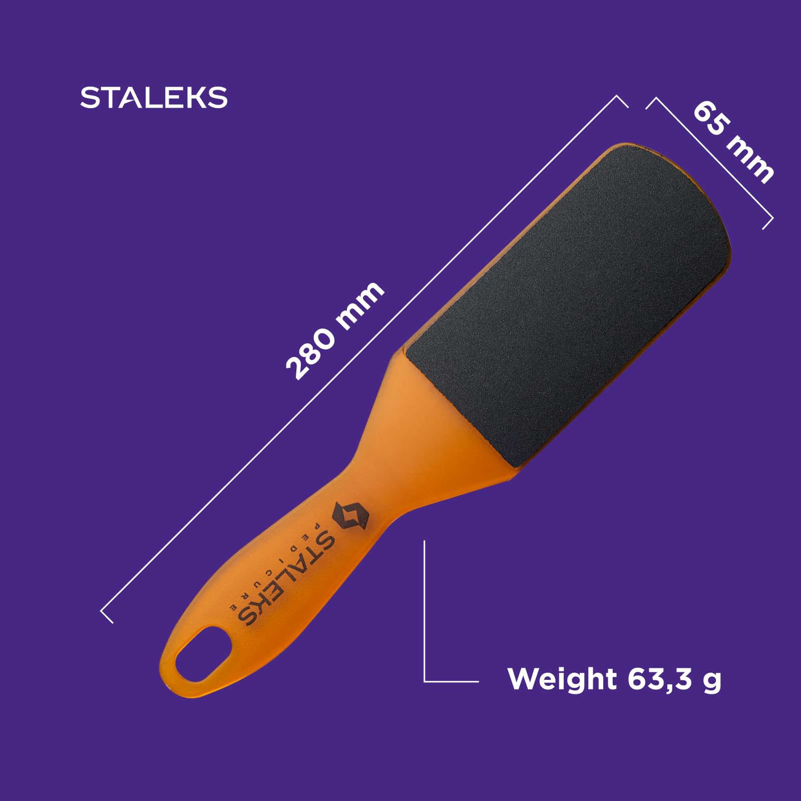 STALEKS PRO Expert 10 Type 3 Plastic Foot File (100/180 Grit) – Ergonomic Double-Sided Pedicure Tool for Medium Roughness & Skin Polishing - Image 7