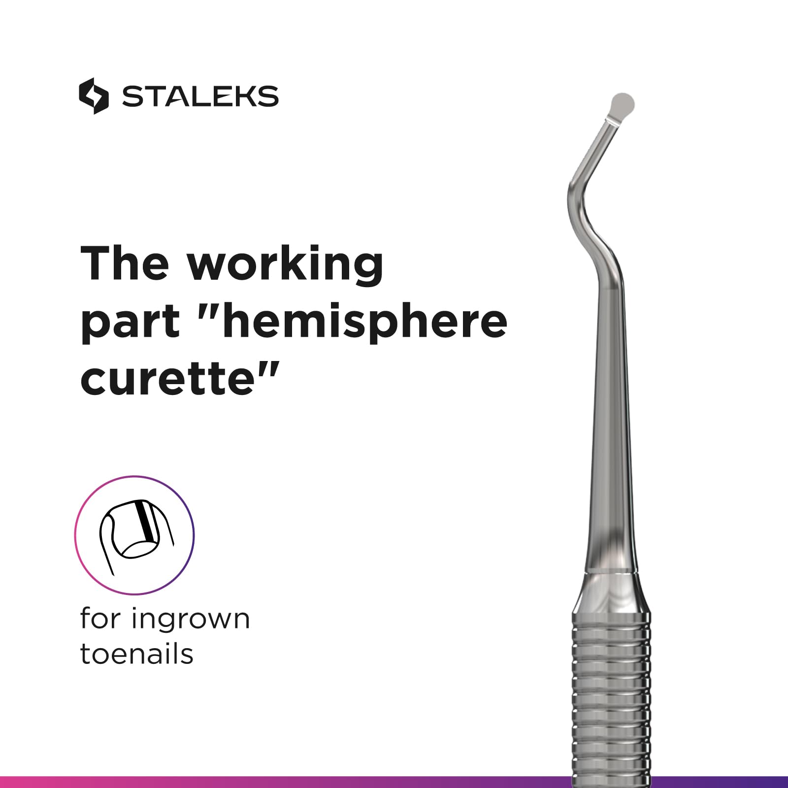 Staleks PRO Set for Ingrown Toenail Care – EXPERT 61 16 mm Nippers + EXPERT 20 Type 1 Double-Ended Curette – Professional Tools for Pedicure - Image 5