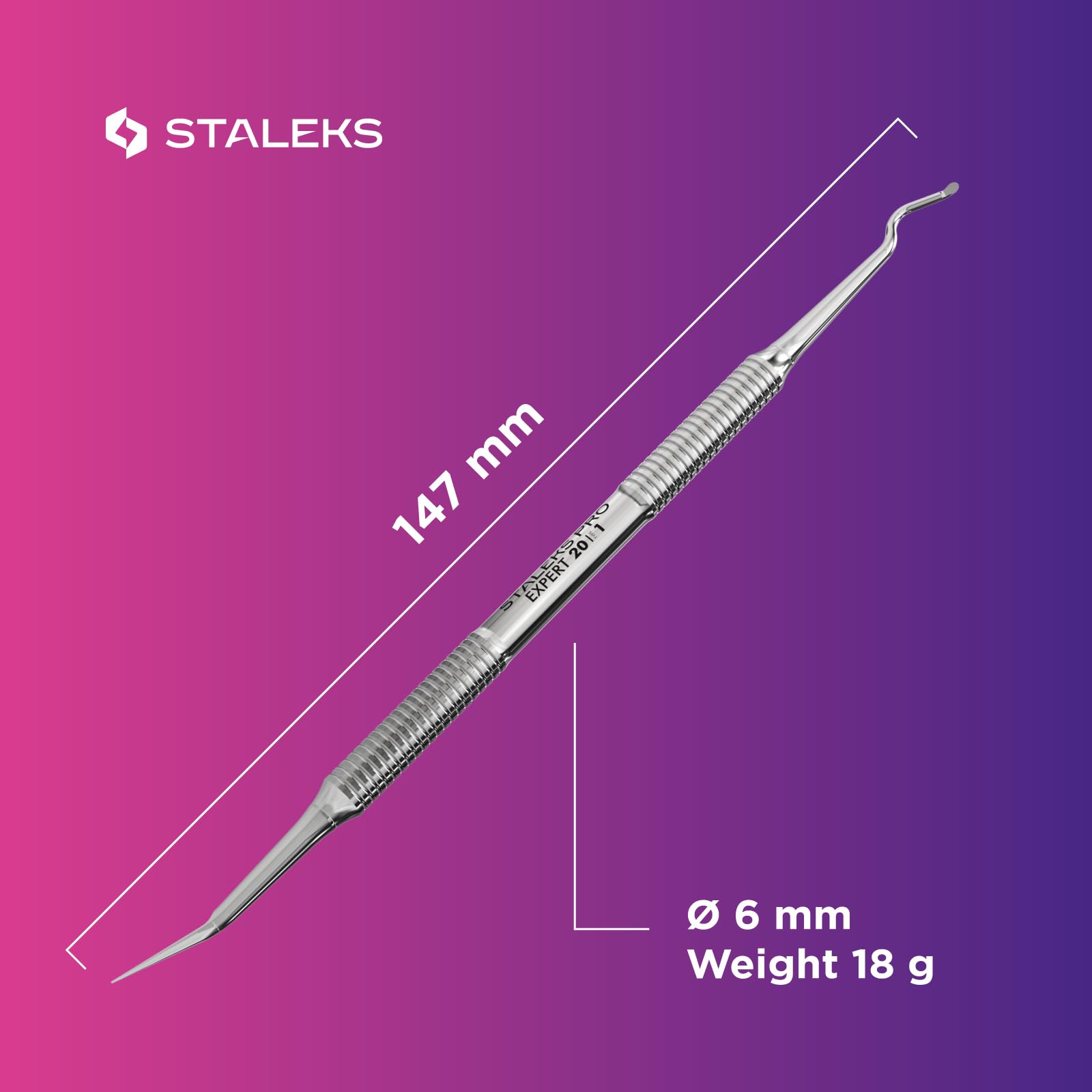 Staleks PRO Set for Ingrown Toenail Care – EXPERT 61 16 mm Nippers + EXPERT 20 Type 1 Double-Ended Curette – Professional Tools for Pedicure - Image 9