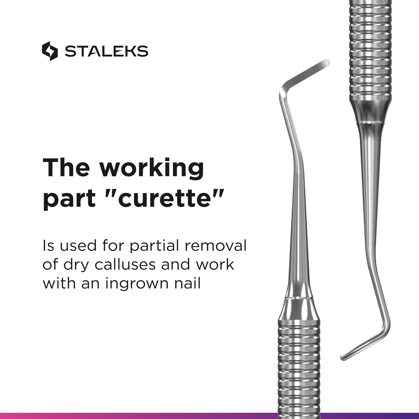 STALEKS PRO Set for Ingrown Toenail Care – EXPERT 61 16 mm Nippers + EXPERT 20 Type 2 Double-Ended Curette – Professional Tools for Pedicure - Image 5