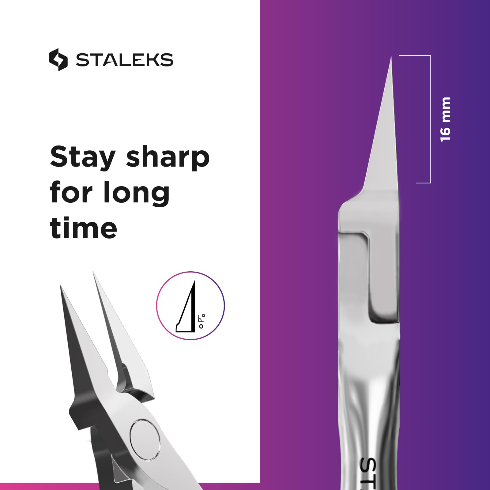 STALEKS PRO Set for Ingrown Toenail Care – EXPERT 61 16 mm Nippers + EXPERT 20 Type 2 Double-Ended Curette – Professional Tools for Pedicure - Image 6