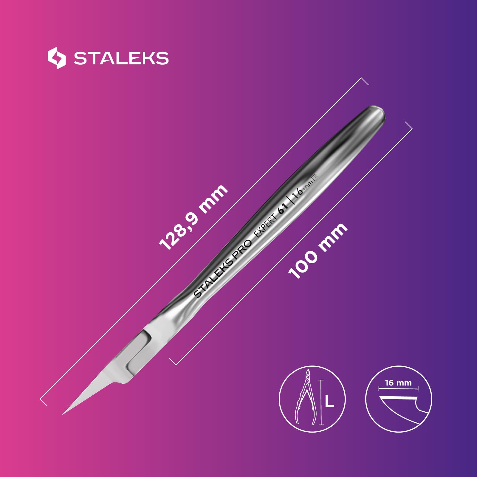 STALEKS PRO Set for Ingrown Toenail Care – EXPERT 61 16 mm Nippers + EXPERT 20 Type 2 Double-Ended Curette – Professional Tools for Pedicure - Image 8