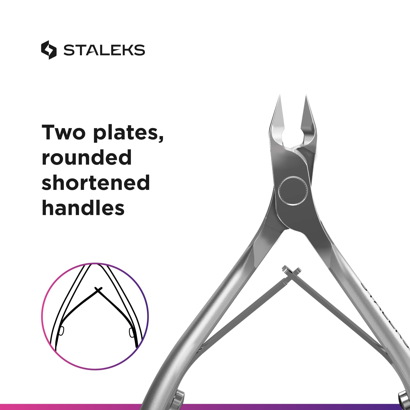 STALEKS Professional Manicure & Pedicure Tool Set – Cuticle Nippers NS-31-7 & Pusher PS-51/2 – For Lifting and Removing Cuticle with Professional Control - Image 4