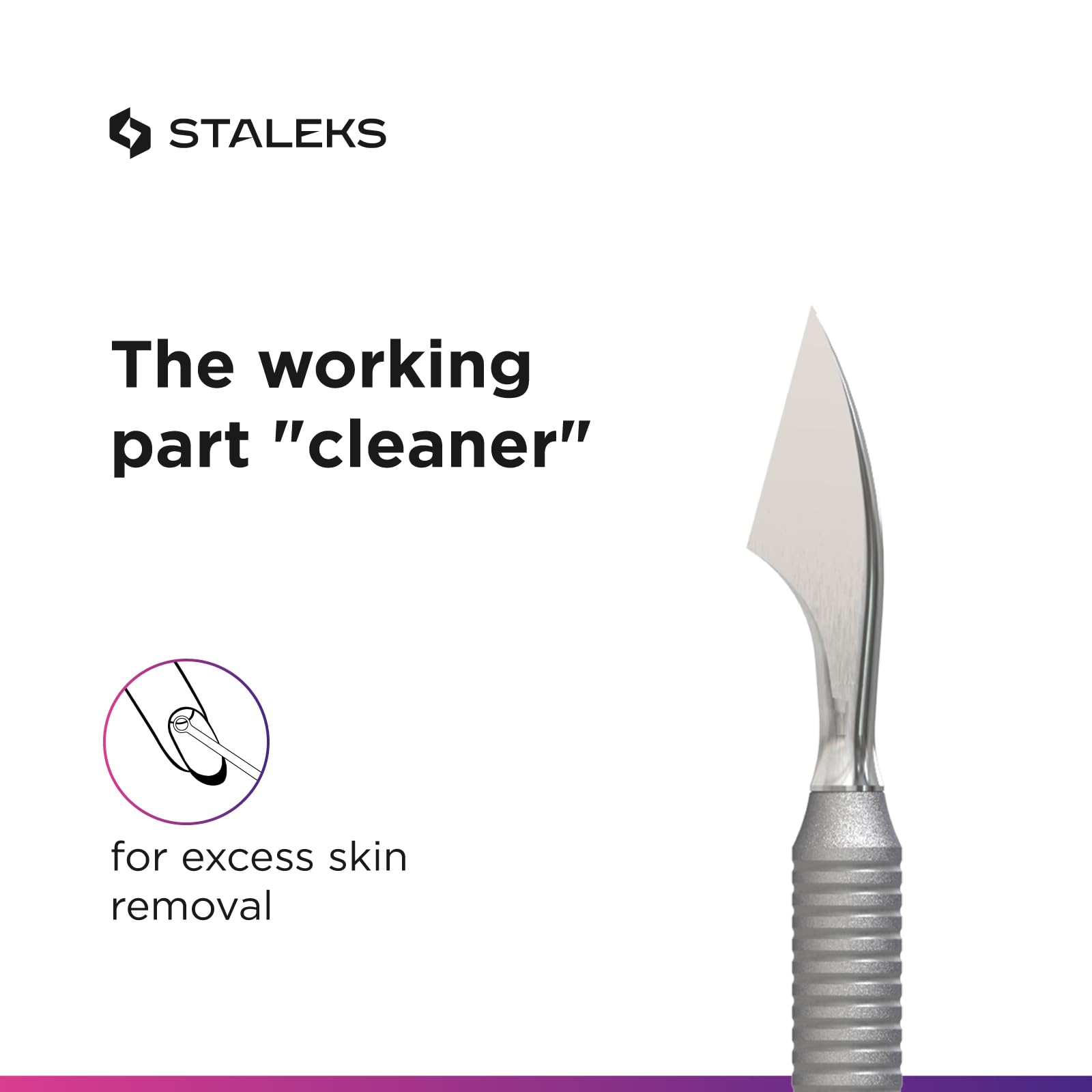 STALEKS Professional Manicure & Pedicure Tool Set – Cuticle Nippers NS-31-7 & Pusher PS-51/2 – For Lifting and Removing Cuticle with Professional Control - Image 5