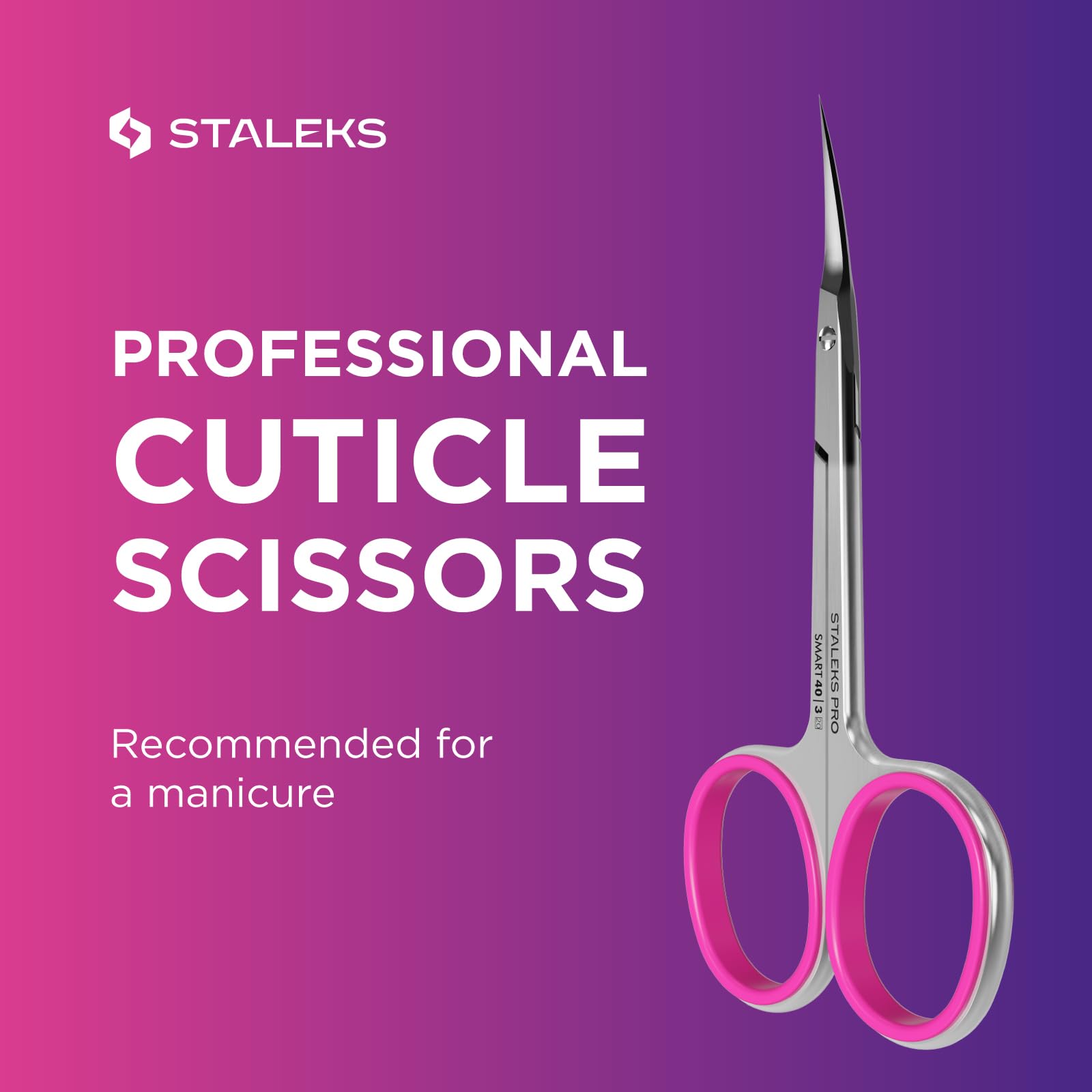 STALEKS Professional Manicure Set – Cuticle Scissors & Pusher for Lifting and Trimming – Ergonomic & Sterilizable Tools - Image 4