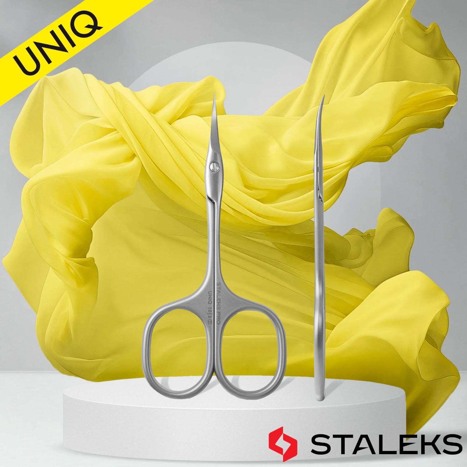 STALEKS Professional Manicure Set – Gummy Pusher & Ballerina Scissors – For Lifting Cuticle and Safe Removal - Image 3