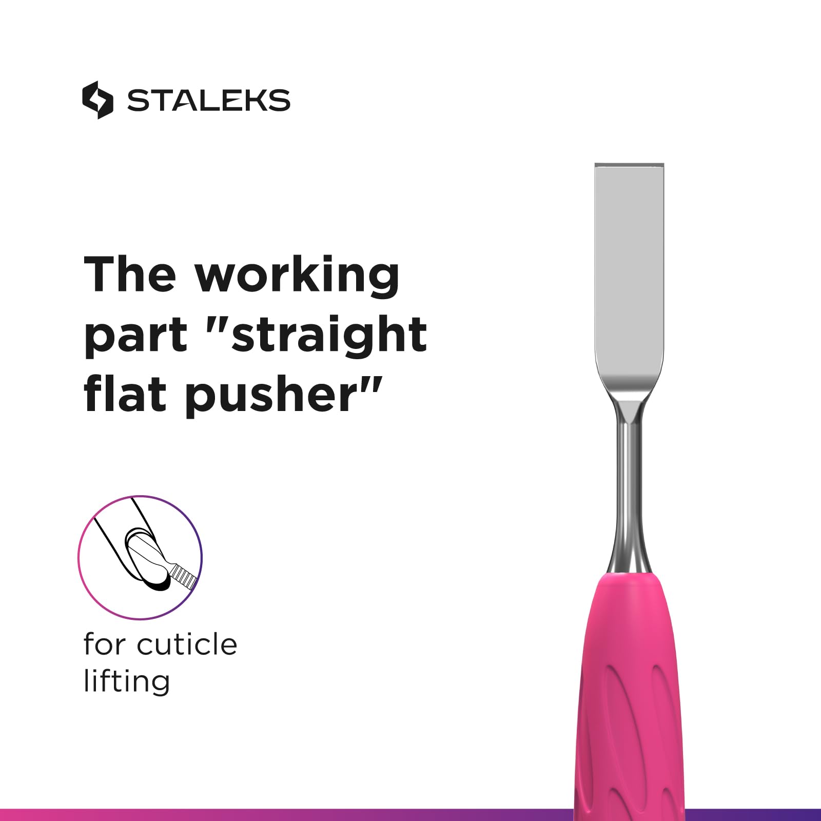 STALEKS Professional Manicure Set – Gummy Pusher & Ballerina Scissors – For Lifting Cuticle and Safe Removal - Image 6