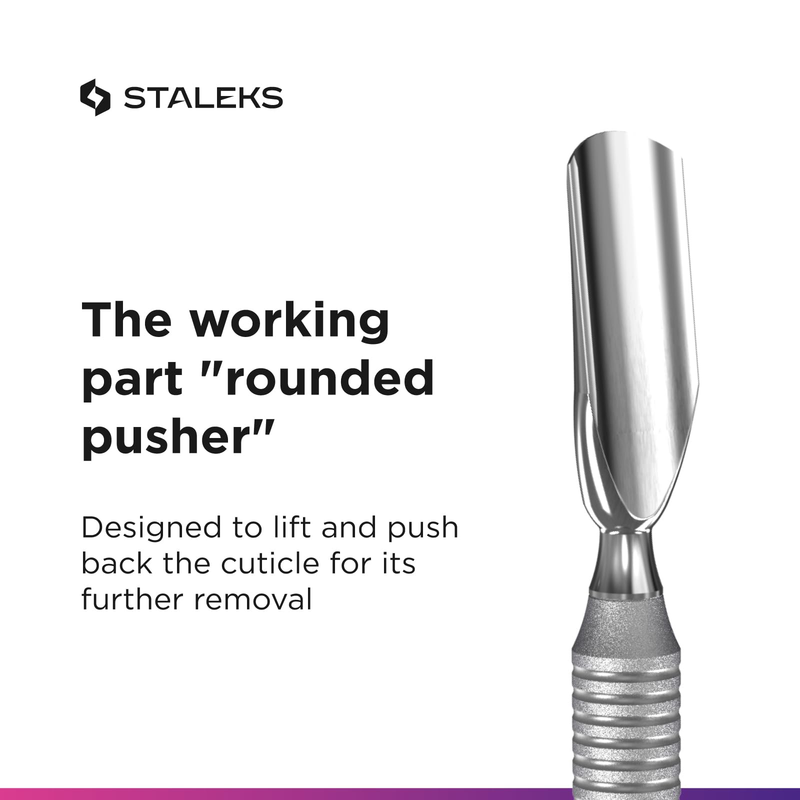 Staleks SMART Professional Manicure Set – Cuticle Scissors with Hook Tip & Double-Ended Pusher – Safe Cuticle Removal and Nail Cleaning - Image 7