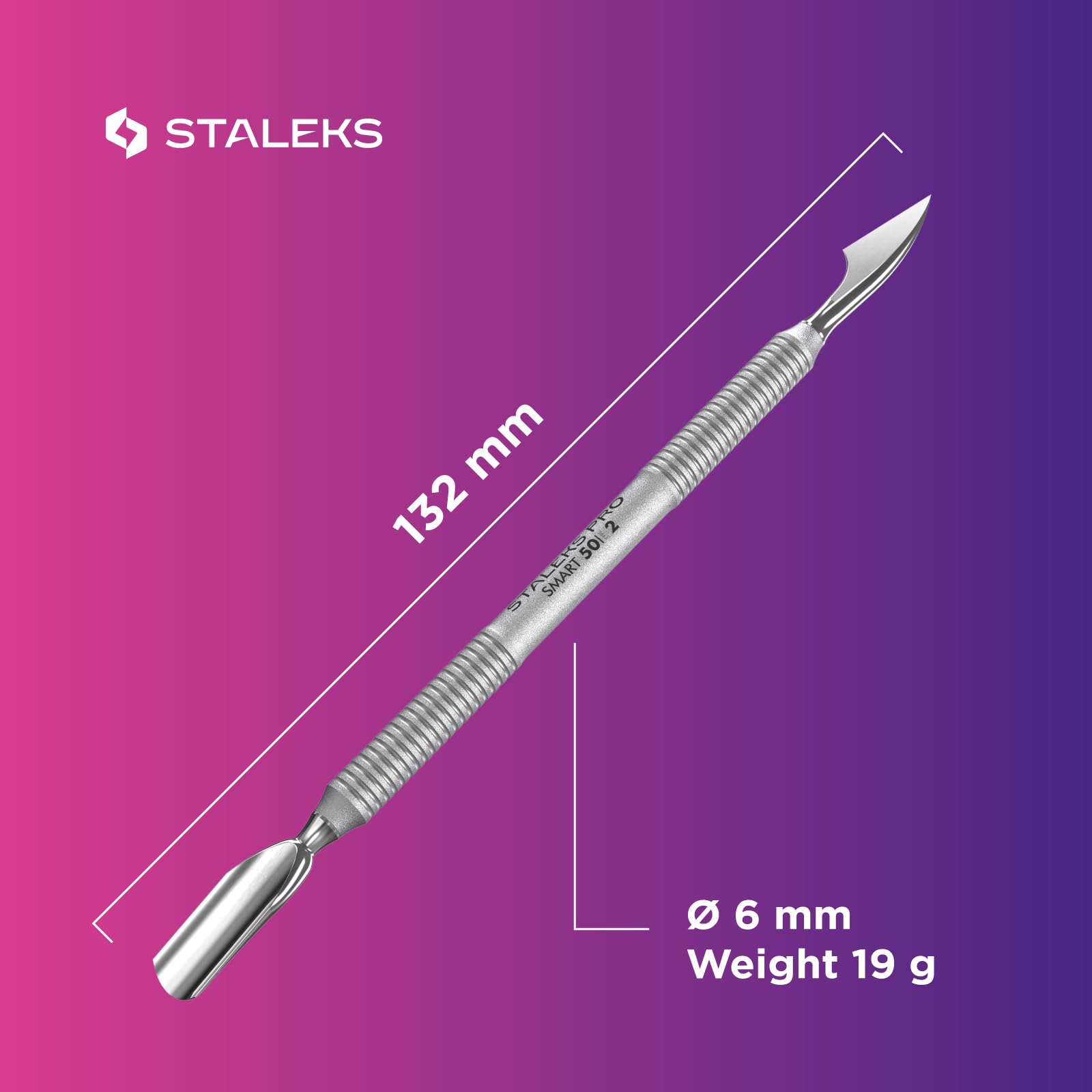 Staleks SMART Professional Manicure Set – Cuticle Scissors with Hook Tip & Double-Ended Pusher – Safe Cuticle Removal and Nail Cleaning - Image 9